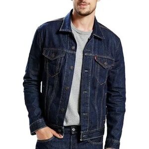 Levi's Blue Denim Trucker Relaxed Standard Jacket Large NWT